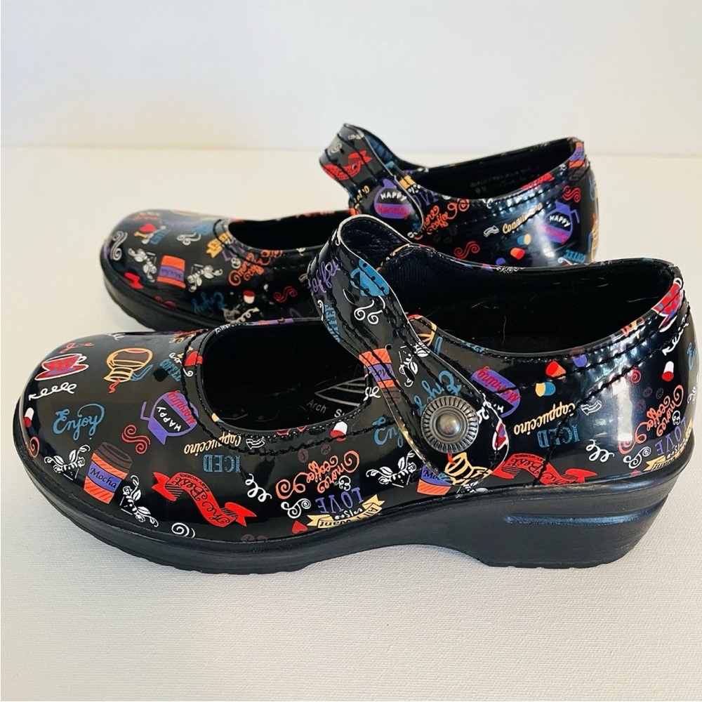 Easy Works by Easy Street Work Shoes Anti-Fatigue Nursing  Black Coffee Size 9 M